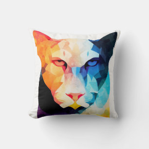 Panther Wilde Natuur Dierlijke Kleur Kunst Schilde Kussen
