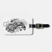 Panther - zwart-wit bagagelabel (Voorkant horizontaal)