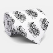 Panther - zwart-wit stropdas (Opgerold)