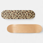 Pantherafdrukken op beige achtergrond persoonlijk skateboard (Horizontaal)
