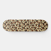 Pantherafdrukken op beige achtergrond persoonlijk skateboard (Horizontaal)