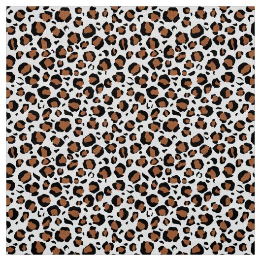 Pantherdruk op wit stof (Swatch)