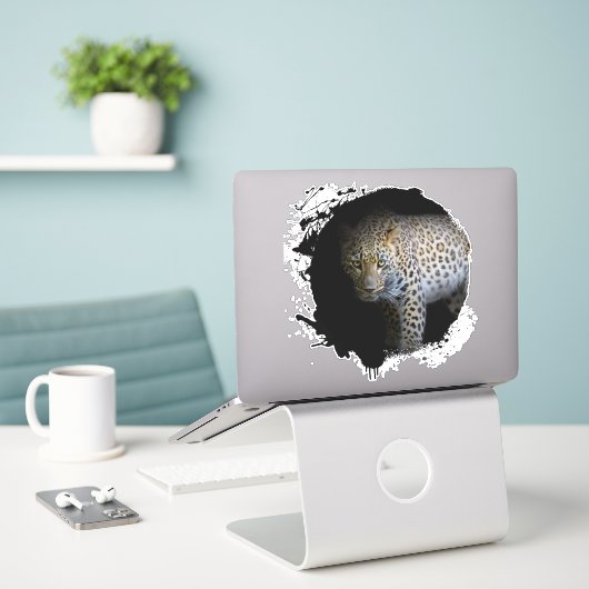 Panthère Animal Vie Sauvage Jungle Nature Duitver Sticker (Laptop op bureau)