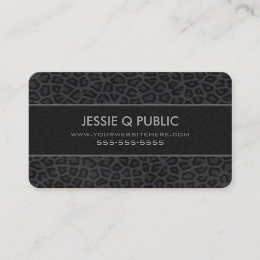 Pantherpringspatroon Visitekaartje (Voorkant)