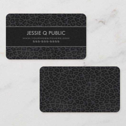 Pantherpringspatroon Visitekaartje (Voorkant / Achterkant)