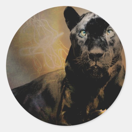 Pantherpuls Ronde Sticker (Voorkant)