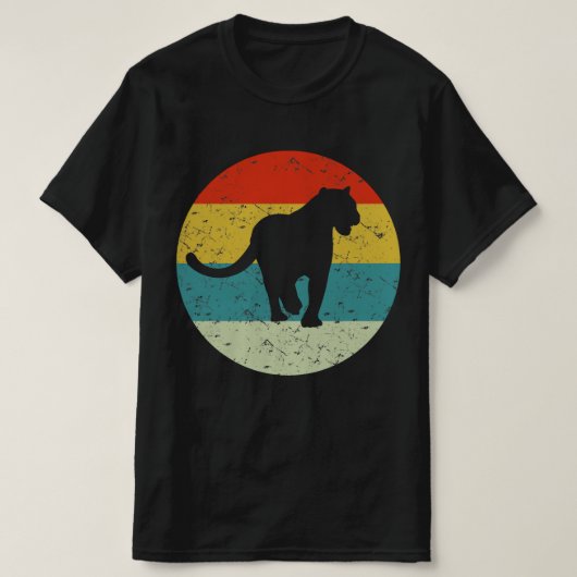 pantherretro silhouette 70s t-shirt (Design voorkant)