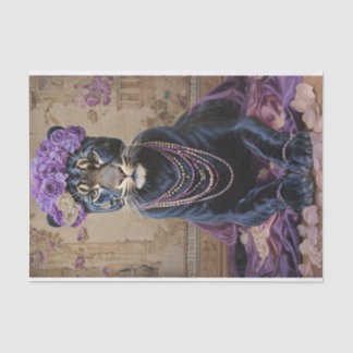Panther's Floral Grace Tissuepapier