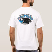 Panthers Logo Back Mannen T-shirt (Wit) (Achterkant)