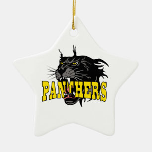 PANTHERS MASCOT KERAMISCH ORNAMENT