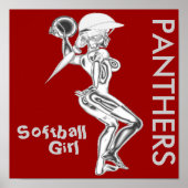 Panthers Softball Girl Poster (Voorkant)
