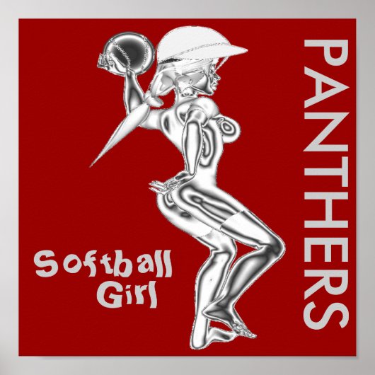 Panthers Softball Girl Poster (Voorkant)