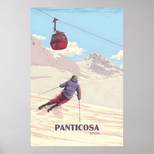 Panticosa Spanje Ski Resort Poster (Voorkant)