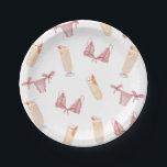 Panties & Palomas Vrijgezellenfeest Bachelorette Papieren Bordje<br><div class="desc">Dit leuke ontwerp heeft een schattig slipje en palomas thema!</div>