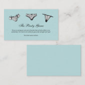 Panties Panty Game Panties invoegen Kaart (Voorkant / Achterkant)