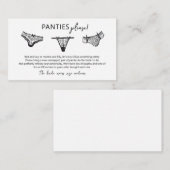 Panties Panty Game Panties invoegen Kaart (Voorkant / Achterkant)