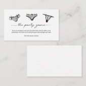 Panties Panty Game Panties invoegen Kaart (Voorkant / Achterkant)