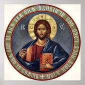 Pantocrator Heer van alle Christus Orthodoxe Print (Voorkant)