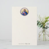 Pantocrator Lord of All Orthodox Christelijk Icon Briefpapier (Staand voorkant)
