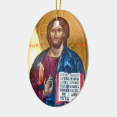 Pantocrator-schilderij van Jezus Christus Keramisch Ornament (Links)