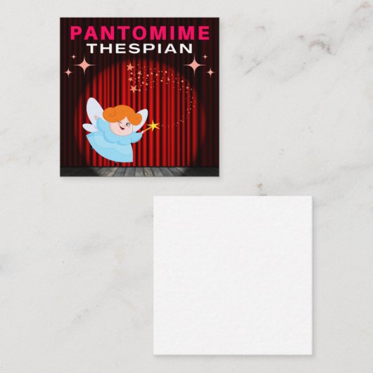 Pantomime-acteur - Goede Fee Notitiekaartje (Voorkant / Achterkant)