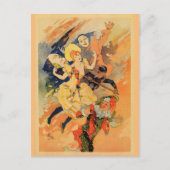 Pantomime comedy 1891 van Jules Chéret Briefkaart (Voorkant)