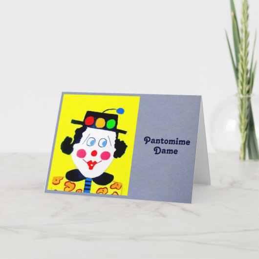 Pantomime Dame Kaart (Voorkant)