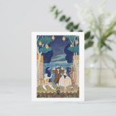 Pantomime Stage, afbeelding voor 'Fetes Galantes' Briefkaart (Staand voorkant)