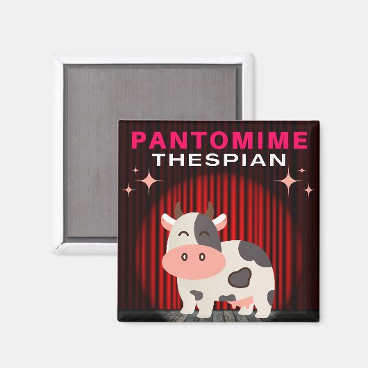 Pantomime Thespian - Pantomime Koe Magneet (Voorkant / Achterkant)
