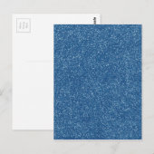 PANTONE Classic Blue met faux Glitter Briefkaart (Voorkant / Achterkant)