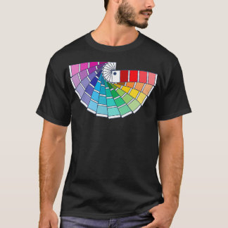 Pantone kleurenchipstalen boeken t-shirt