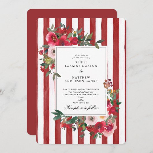 Pantone "Lava Falls" Trouw Uitnodiging (Voorkant / Achterkant)