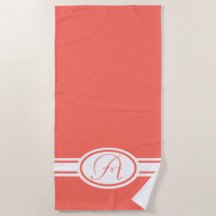 Pantone Living Coral monogram