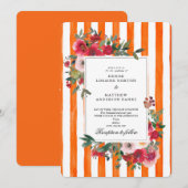 Pantone "Oranje tijger" huwelijksuitnodiging Kaart (Voorkant / Achterkant)