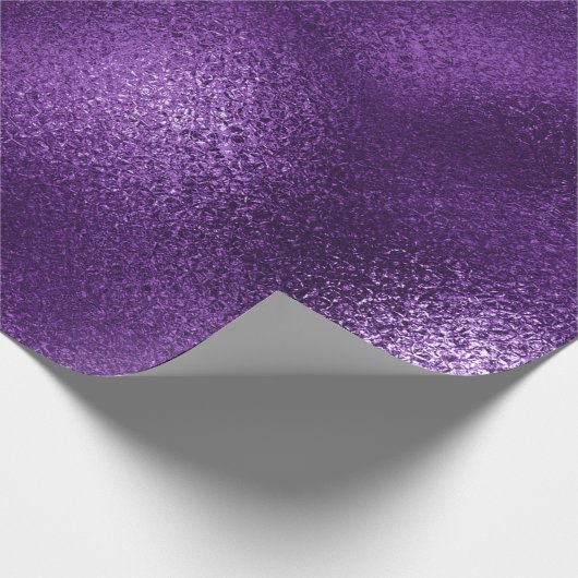 Pantone Ultra Violet Paarse Glas Metallic Plum Cadeaupapier (Hoek)