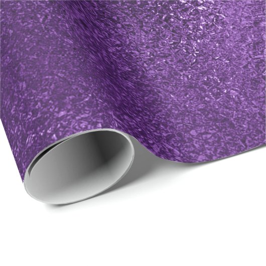 Pantone Ultra Violet Paarse Glas Metallic Plum Cadeaupapier (Rol Hoek)