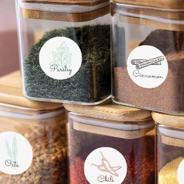Pantry Herbs, Nuts & Spices Storage Labels