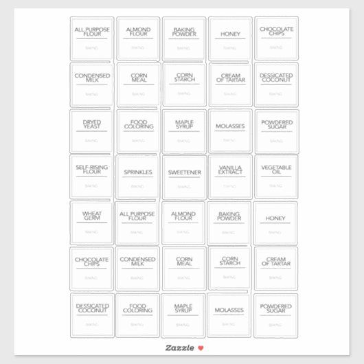 Pantry Labels Stickers (Vel)