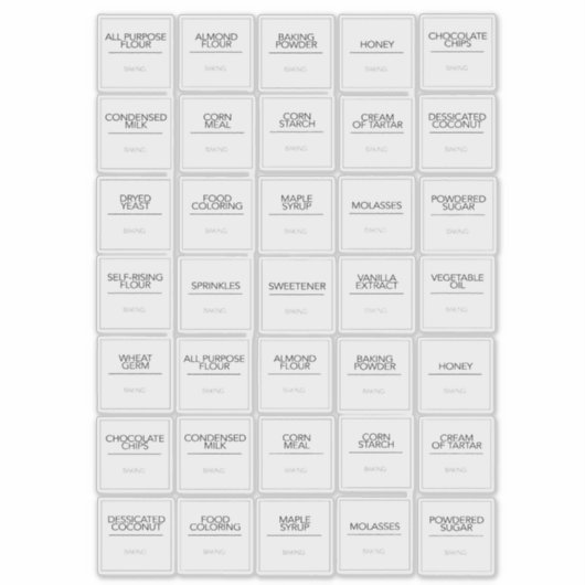 Pantry Labels Stickers (Voorkant)