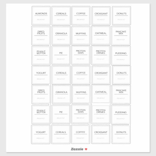 Pantry Labels Stickers (Vel)