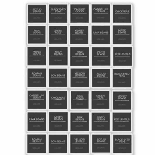 Pantry Labels Stickers (Voorkant)