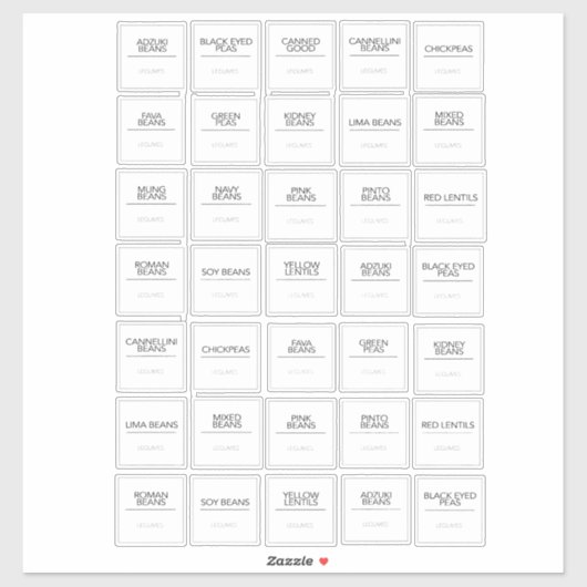 Pantry Labels Stickers (Vel)