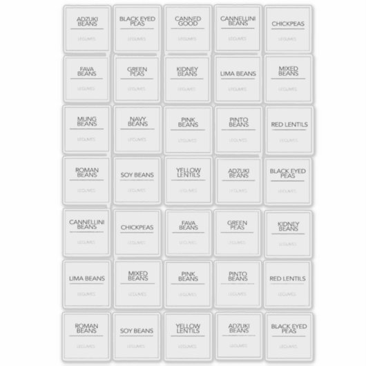 Pantry Labels Stickers (Voorkant)