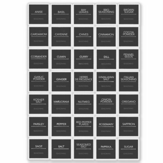 Pantry Labels Stickers (Voorkant)