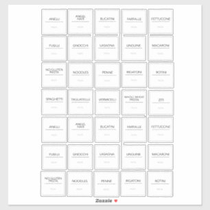 Pantry Labels Stickers