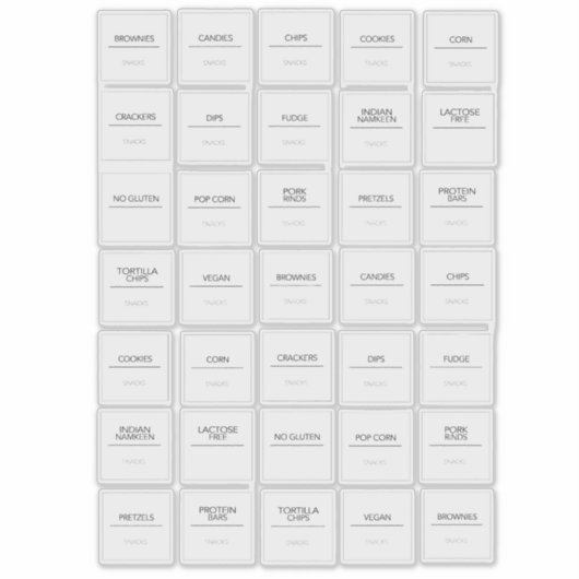 Pantry Labels Stickers (Voorkant)