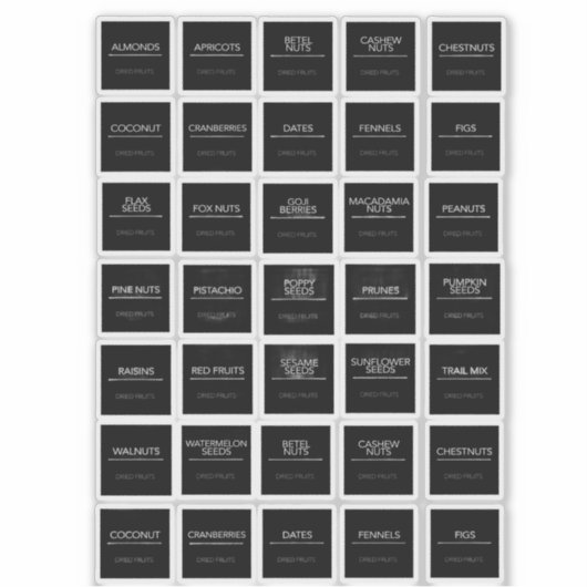 Pantry Labels Stickers (Voorkant)