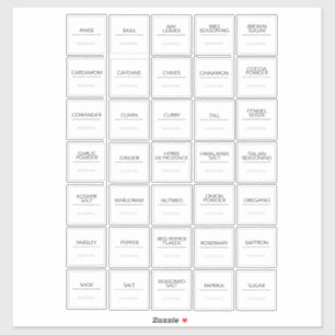 Pantry Labels Stickers