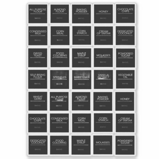 Pantry Labels Stickers (Voorkant)