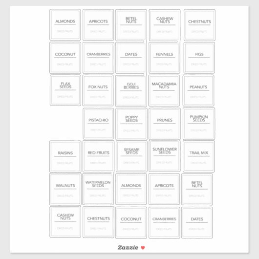 Pantry Labels Stickers (Vel)